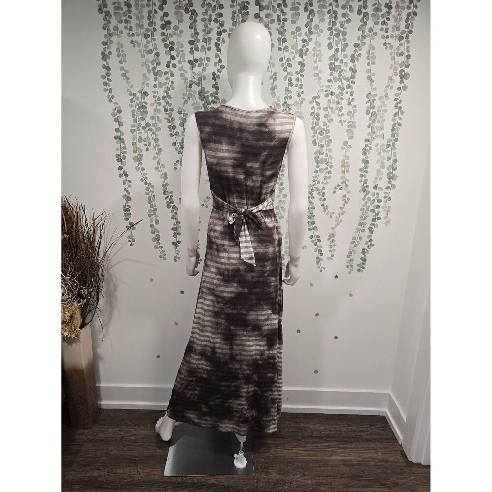 Drew Tie Dye Stripe Maxi Dress Sleeveless Charcoal Small NWT - Picture 7 of 12